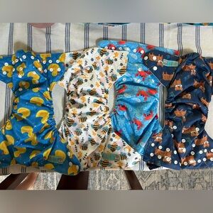 Colorful Kids' Patterned Cloth Diapers